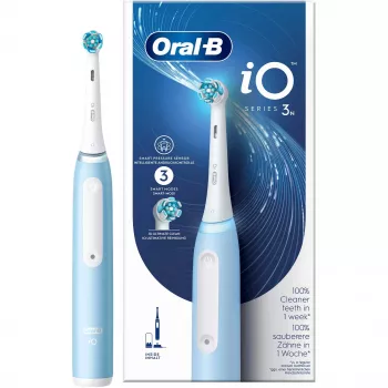 Szczoteczka wibracyjna Oral-B Braun iO Series 3N dla dorosłych, jasnoniebieska, biała