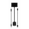 Adapter kablowy wideo GEMBIRD A-VGA-HDMI-02 0,15 m — HDMI + VGA (D-Sub) żeński na VGA (D-Sub) męski, czarny
