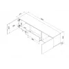 Cama RTV 2D2S ALMA Szafka 180x41.5xH55 kaszmir