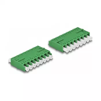 DeLOCK Optical Fiber Coupler HD LC Octuplex female to LC Octuplex female zielony