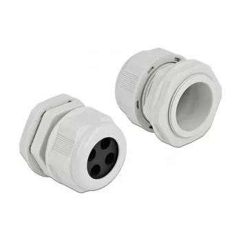Dławik kablowy DeLOCK 60384 Szary Plastik 2 szt.