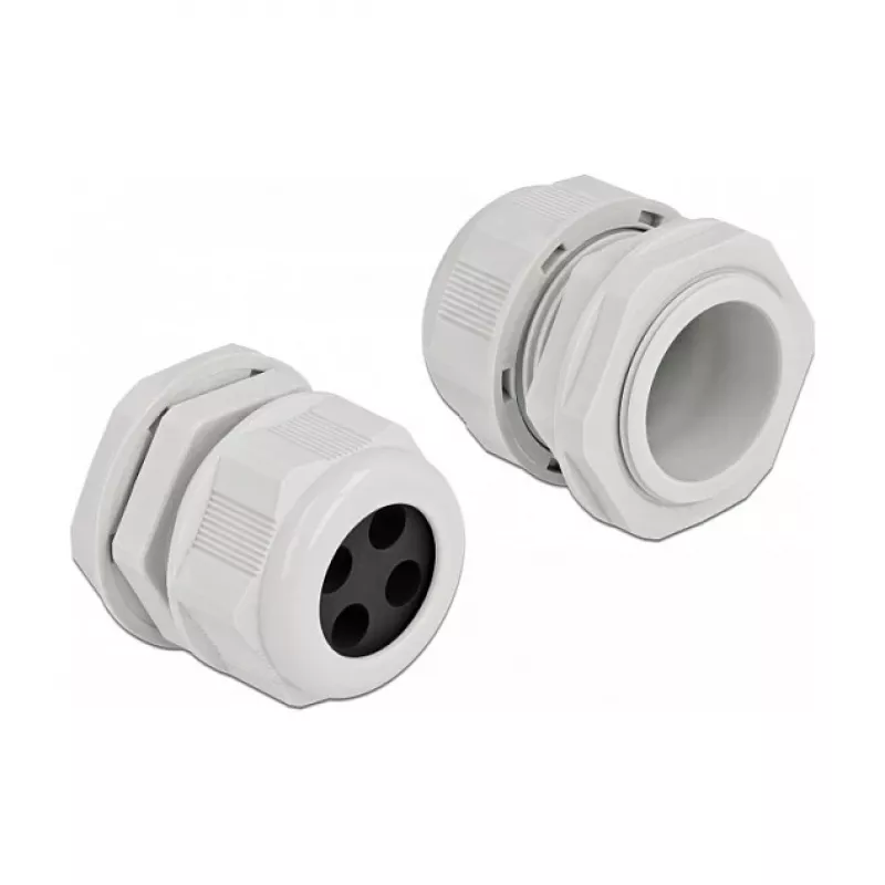 Dławik kablowy DeLOCK 60384 Szary Plastik 2 szt.