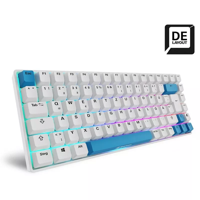 Sharkoon SKILLER SGK50 S3 PBT klawiatura Gaming USB QWERTZ Niemiecki Biały
