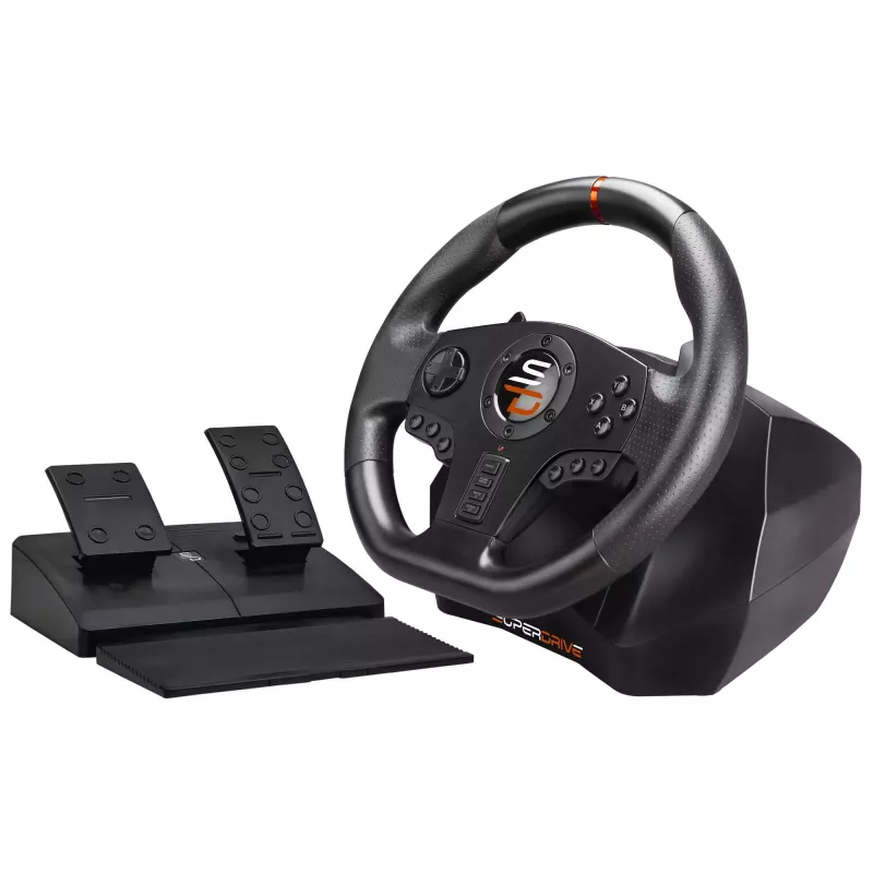 Subsonic SA5595-PC Kontroler do gier Czarny Kierownica USB z pedałami