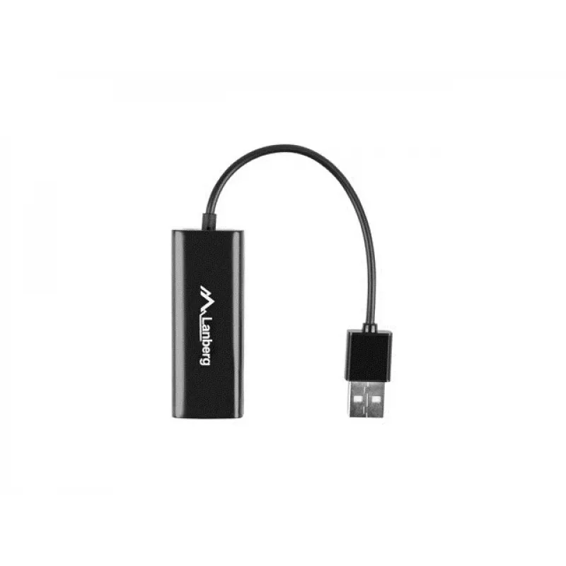 Karta sieciowa LANBERG NC-0100-01 USB 10 Gbit/s, hot-swap, kabel 0,15 m, czarna