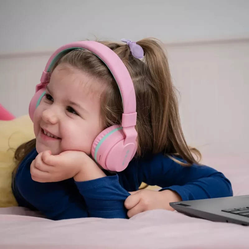 Słuchawki Tellur Buddy Bluetooth nauszne różowe
