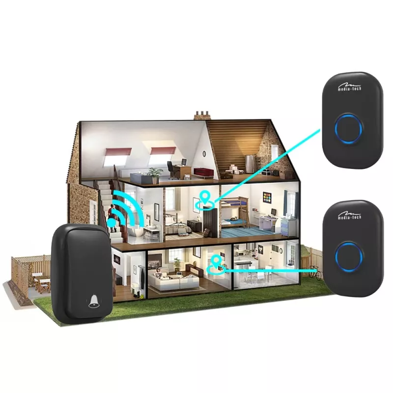 Doorbell kit Media-Tech MT5701 Czarny