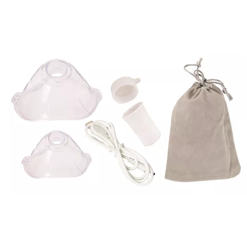 Inhalator przenośny ESPERANZA ECN005 — kompaktowy nebulizator kieszonkowy, 0,2 ml/min, 21 dB, USB, 2×AA