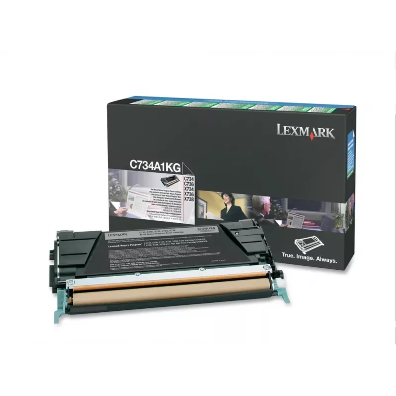 Lexmark - Tonerpatrone - 1 x Schwarz - 8000 Seiten - LRP / LCCP (0C734A1KG)