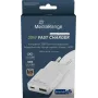 Ładowarka MediaRange MRMA125 30W 2-portowa (1x USB-A, 1x USB-C, GaN) biała