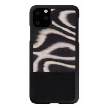 Etui na smartfona man and wood dla iPhone 11 Pro Max — wzór lamparta w czerni