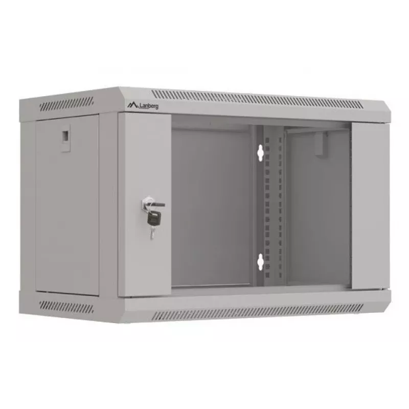 Szafa rackowa LANBERG WF03-5306-10S 19 cali 6U szara z drzwiami szklanymi