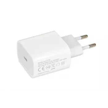 Ładowarka sieciowa USB-C Szybkie ładowanie IBOX C-37, 20 W, USB‑C PD 3.0, prąd wyjściowy 3 A, biała