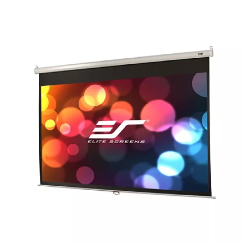 Manualny ekran projekcyjny Elite Screens M106XWH — 106 cali (2,69 m), 16:9, szerokość widoczna 2,35 m