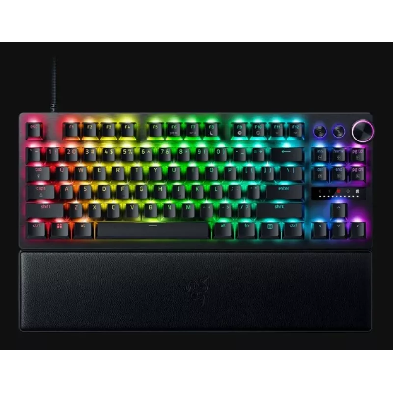 Razer Huntsman V3 Pro - Tastatur - 80% - TKL - Hintergrundbeleuchtung - USB - QWERTY - USA - Tastenschalter: Razer Analog Optical Switches (Gen-2)