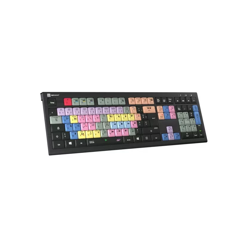 Logickeyboard LKB-EDIUS-A2PC-FR klawiatura Uniwersalna USB AZERTY Francuski Czarny