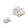 DeLOCK Wtyk modułowy RJ45 kat. 6A do cienkich i płaskich kabli zestaw 100 szt.