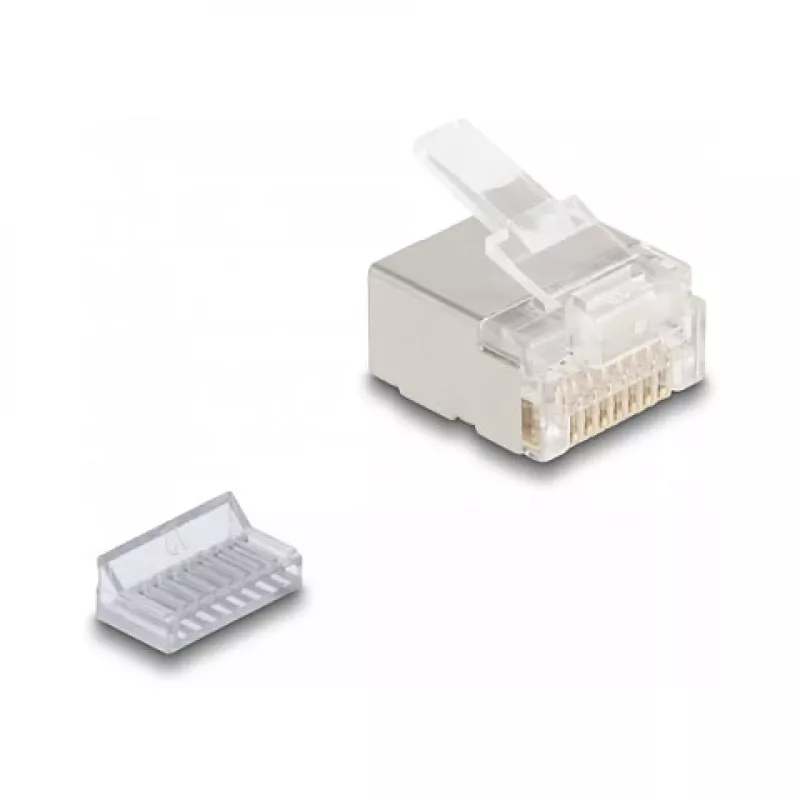 DeLOCK Wtyk modułowy RJ45 kat. 6A do cienkich i płaskich kabli zestaw 100 szt.
