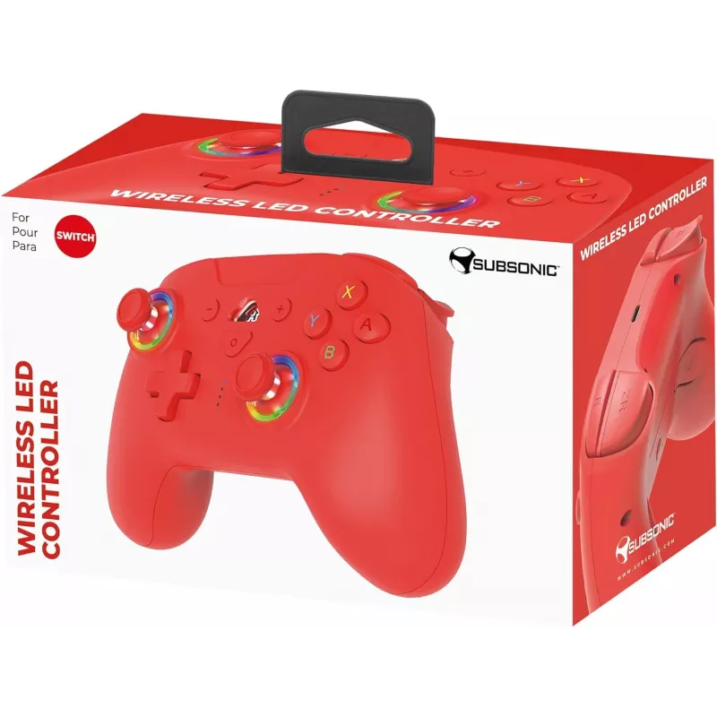 Subsonic Bezprzewodowy Kontroler LED Czerwony do Switch