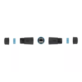 Kabel sieciowy DeLOCK 86693 RJ45 na RJ45 kat.6A wodoodporny czarny