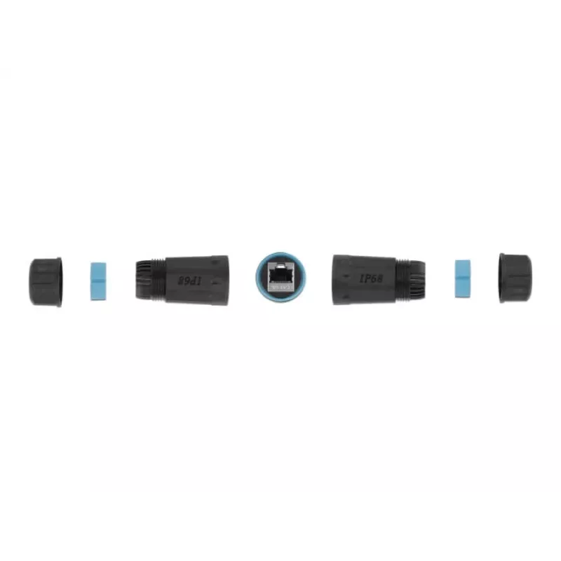 Kabel sieciowy DeLOCK 86693 RJ45 na RJ45 kat.6A wodoodporny czarny