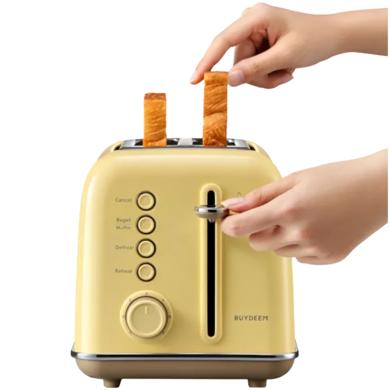 BUYDEEM Toster 2-kromkowy, model DT620E, kolor Mellow Yellow, EU