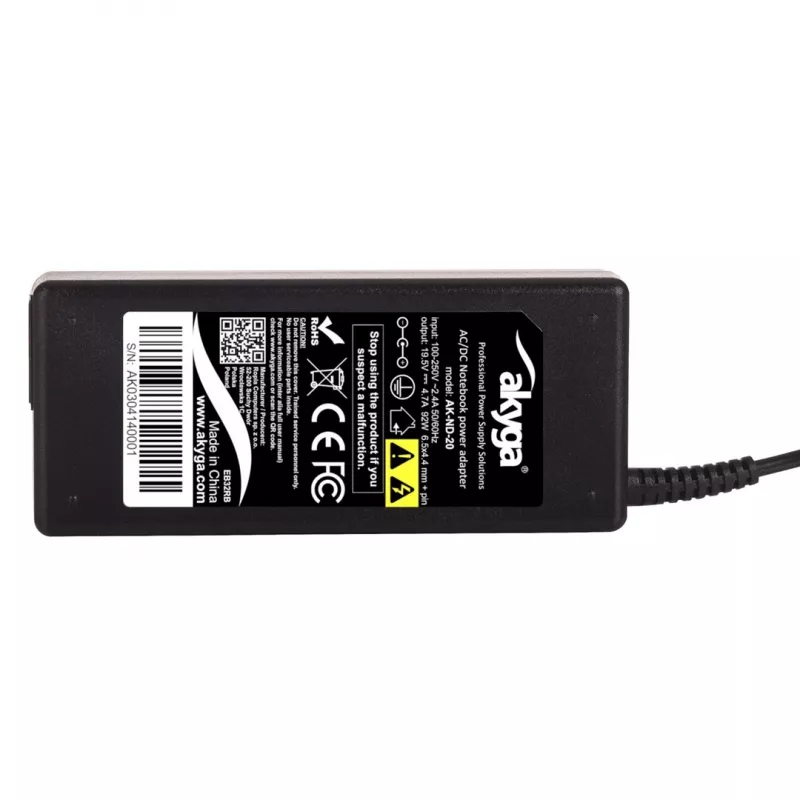Zasilacz Akyga AK-ND-20 Do wewnątrz 92 W Czarny