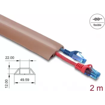 Osłona kablowa DELOCK 20764 Brązowa PVC 1 szt.