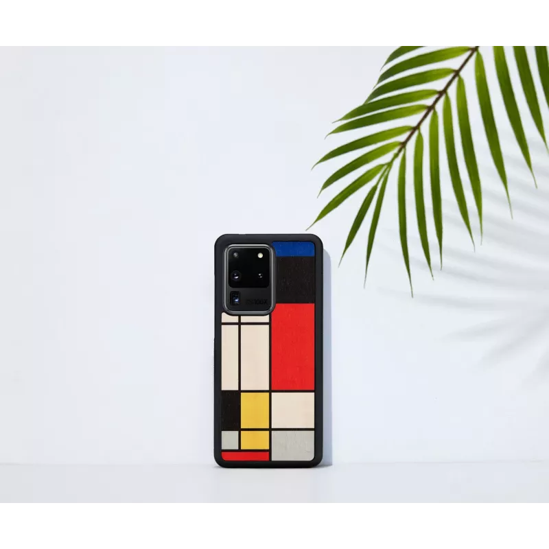 Etui na telefon man and wood do Galaxy S20 Ultra — drewniane czarne etui ochronne