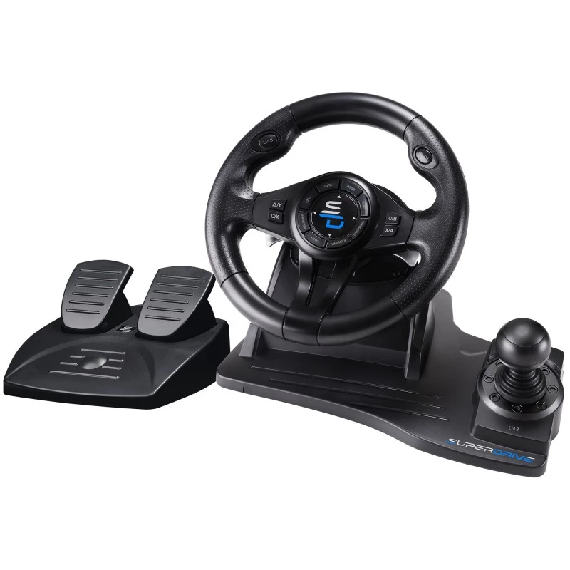 Subsonic SA5596-NG Kierownica do gier Czarna USB Kierownica Pedały 270°