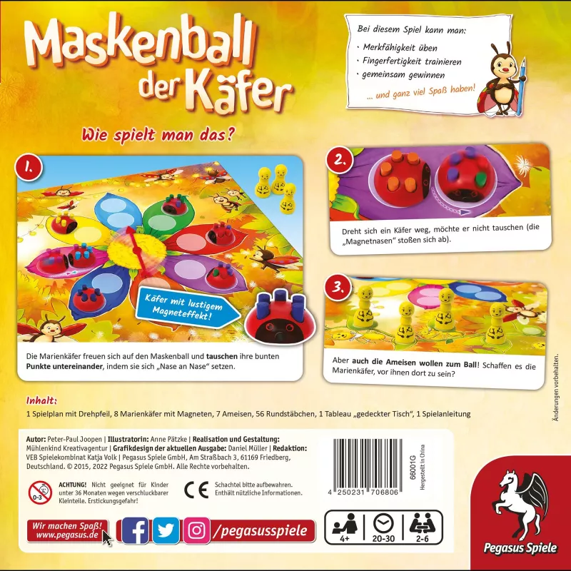 Maskenball der Beetle, gra planszowa Dziecięca Gra Roku 2002