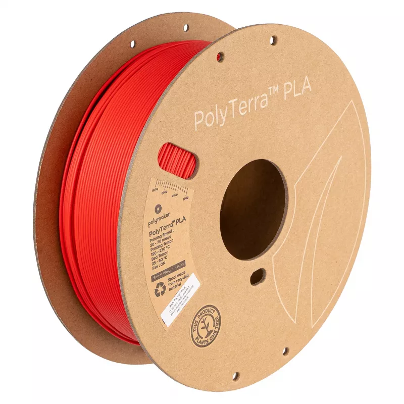 Filament do druku 3D Polmask PLA 1,75 mm Lava czerwony 1 kg
