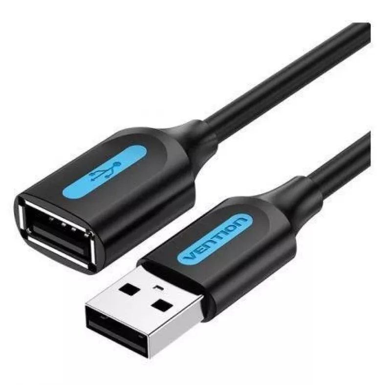Kabel USB 2.0 męski-żeński Vention CBIBD 0,5 m, czarny
