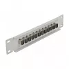 Patch Panel Światłowodowy DeLOCK 10 cali 12 portów SC Simplex Beżowy 1U Szary