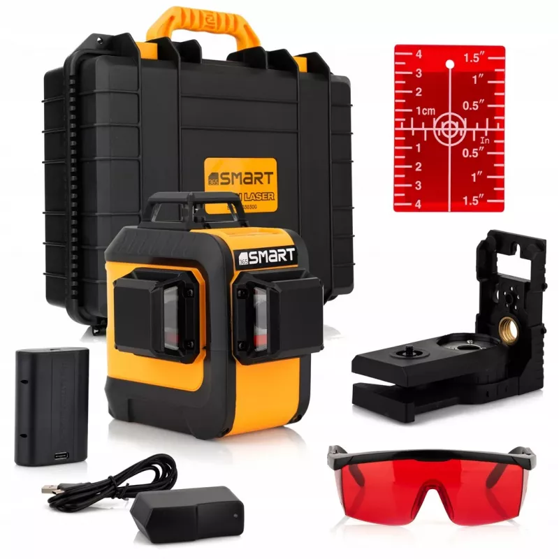 Poziomica laserowa Smart 06-03015R czerwona wiązka, zasięg 15 m