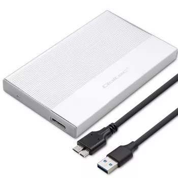 Obudowa na dysk SATA SSD/HDD 2,5 cala QOLTEC 52278 USB 3.0, obsługa do 2 TB