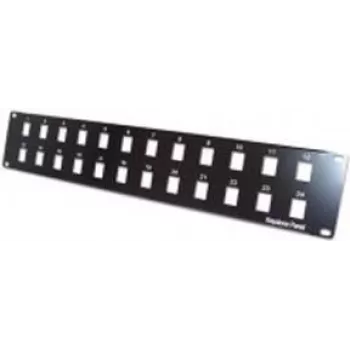Patch Panel Tecline 908060 na 24 złącza Keystone, 1U do montażu w szafie rack