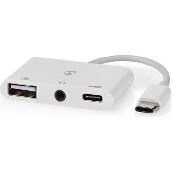 Nedis CCGB64790WT01 stacja dokująca do laptopa i replikator portów przewodowy USB 2.0 Type-C biały (CCGB64790WT01)