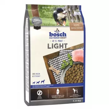 Sucha karma dla psa Bosch LIGHT 2.5 kg — Dieta weterynaryjna dla dorosłych psów, kurczak, 20% białka, 6% tłuszczu, 7% błonnika