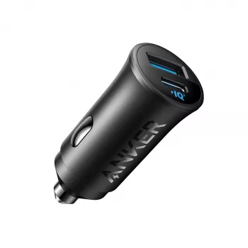 Anker ładowarka samochodowa 30 W 2 porty czarna szybkie ładowanie