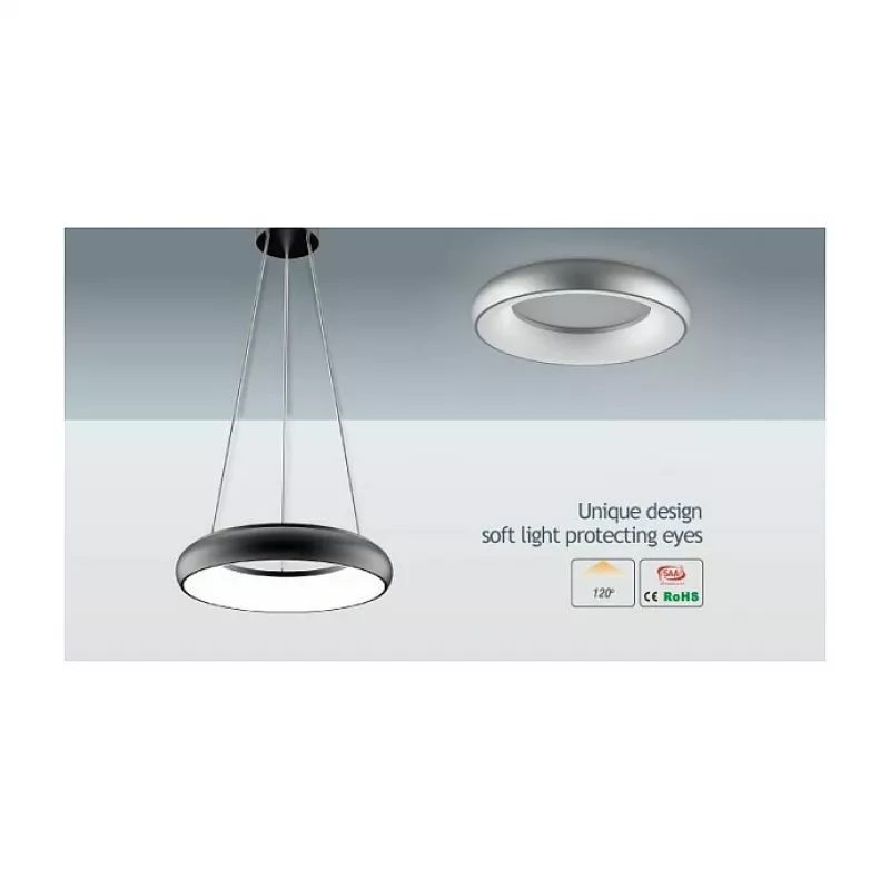 Synergy 21 LED Rundleuchte Donut nw Srebrny 25w