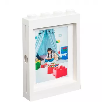LEGO Bilderrahmen PICTURE FRAME, (B)191 x (H)268 mm, weiß aus ABS-Kunststoff, mit 4 Noppen, stapelbar, passend für - 1 Stück