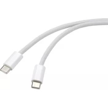 Renkforce USB Cable USB-C® Plug, USB-C® Plug 1.00 m biały Twisted Pairs RF-6056882 (RF-6056882)