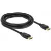 Kabel DisplayPort Delock — DisplayPort (wtyk) do DisplayPort (wtyk) — 3 m — zatrzaskowy — czarny