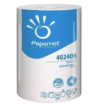 Papernet Special Ręczniki papierowe w rolce, Papier, 2-warstwowe, 60m, Celuloza, Biały (402406-1)
