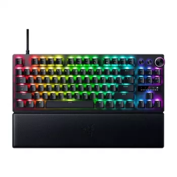 Razer Huntsman V3 Pro - Tastatur - 80% - TKL - Hintergrundbeleuchtung - USB - QWERTY - USA - Tastenschalter: Razer Analog Optical Switches (Gen-2)