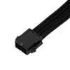 SilverStone PP07E - Spannungsversorgungs-Verlängerungskabel - 8-poliger PCIe Power (6+2) (M) zu 8-poliger PCIe Power (W) - 30 cm - Schwarz (SST-PP07E-