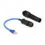 Kabel sieciowy DeLOCK 66809 Czarny Niebieski 0,25m Cat6 SF/UTP