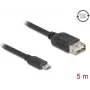 Kabel USB DELOCK 81521 — USB 2.0, Micro‑USB B do USB A, 5 m, czarny