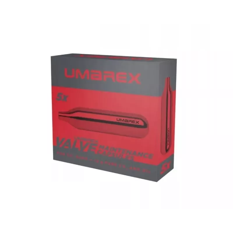 Kapsułki CO2 UMAREX KOL.121-229 12 g — metalowe 12 g, opakowanie 5 szt. do wiatrówek i markerów RAM
